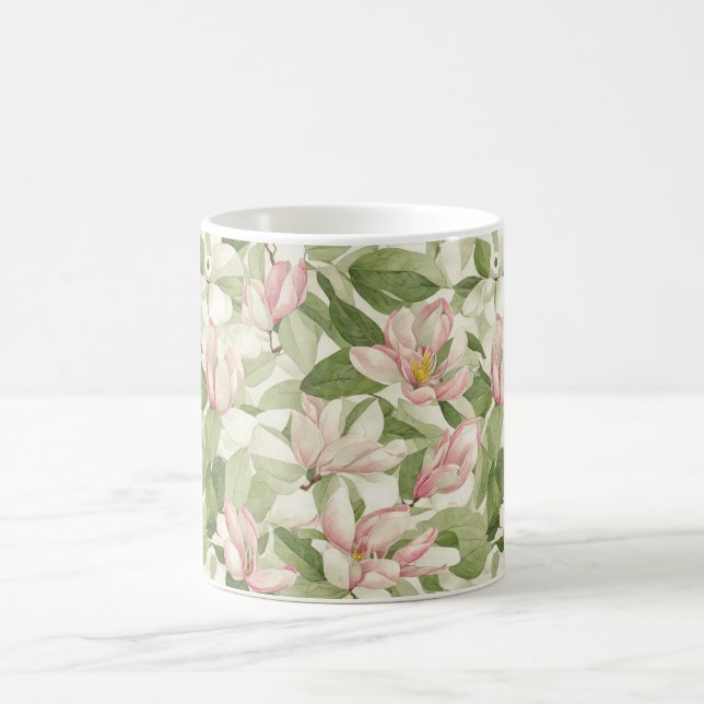 Mug Magnolias vintage rose et blanc (Centre)