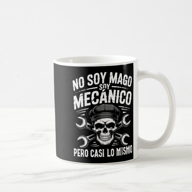 Mug Mago Y Mecánico Funny Car Mechanic Skull Spanish V (Droite)