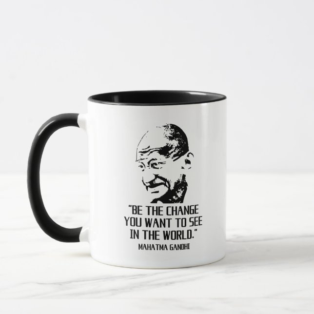 Mug Mahatma Gandhi Quote (Gauche)