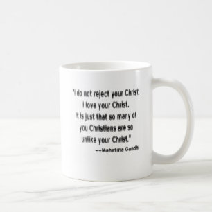 Mug Mahatma Gandhi sur les chrétiens