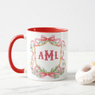 Mug Mahjong de Noël Monogramme