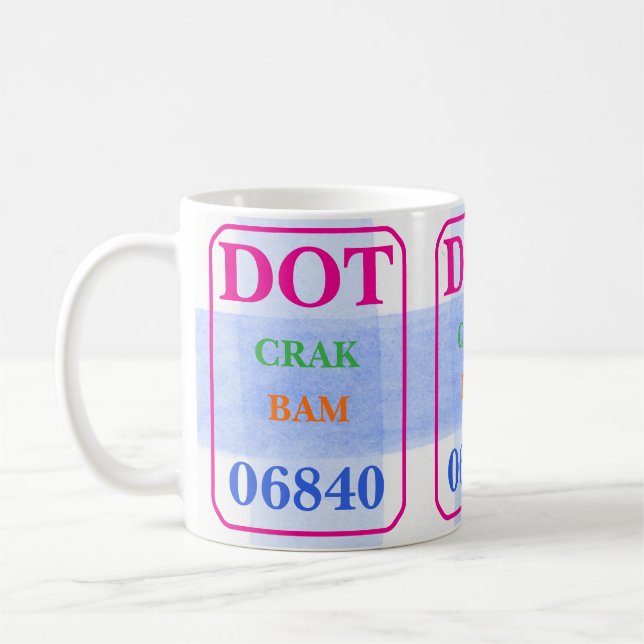 Mug Mahjong Dot Crak Bam Bold Coloris Aquarelle Check (Gauche)