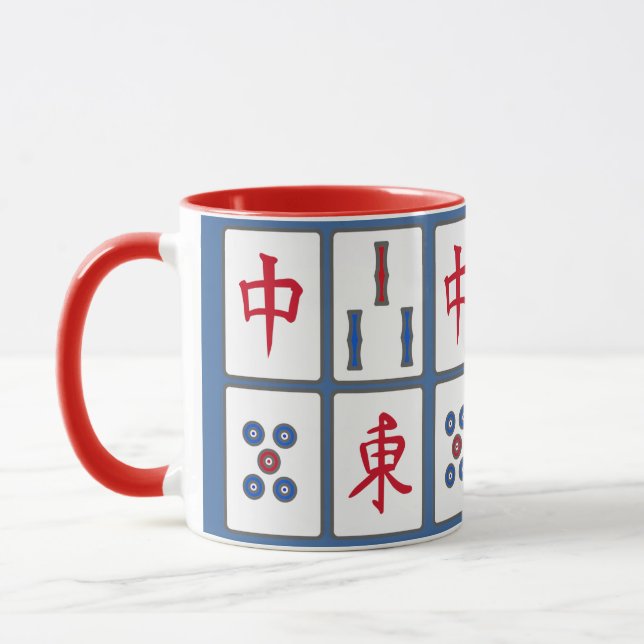 Mug Mahjong Jeu Titres Design (Gauche)