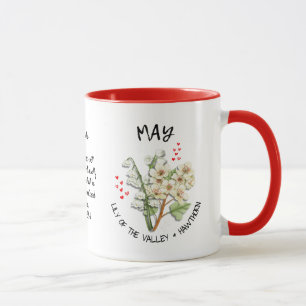 Mug MAI Mois de naissance Fleur Christian Personnalisé