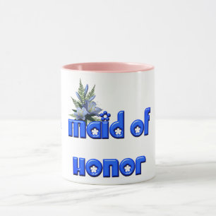 Mug Maid Of Honour Personnalisé Mariage Bleu