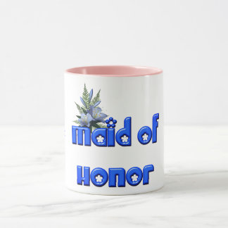 Mug Maid Of Honour Personnalisé Mariage Bleu