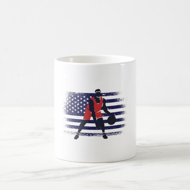 Mug Maillot de fan de basket-ball Drapeau USA (Centre)