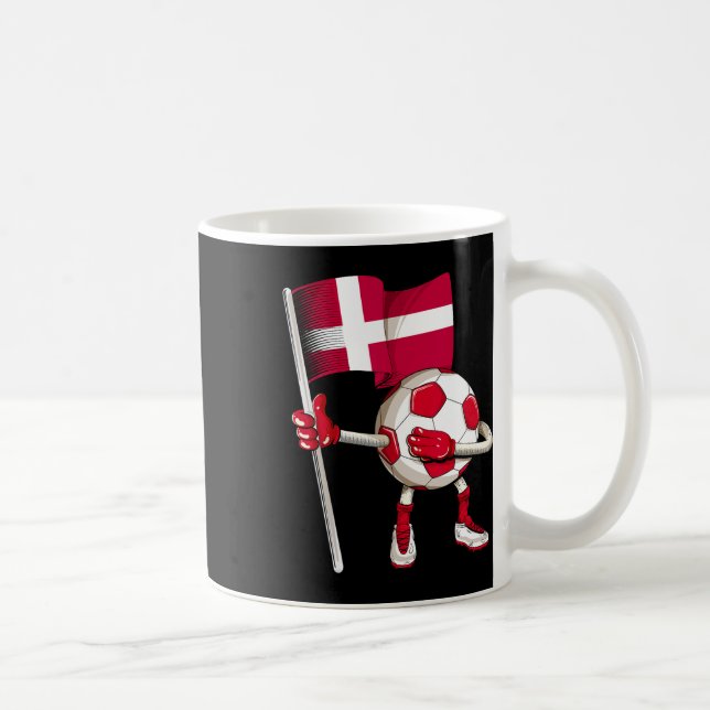 Mug Maillot de foot danois Drapeau danois Footll Dab D (Droite)