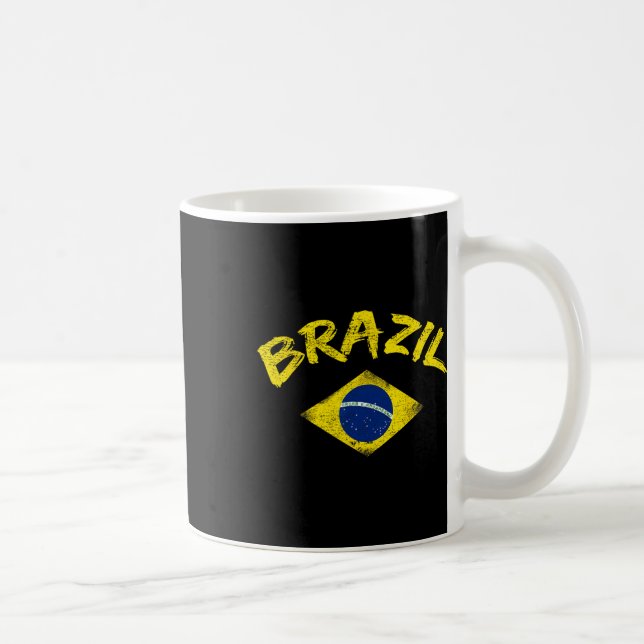 Mug Maillot de foot du Brésil drapeau national brésili (Droite)