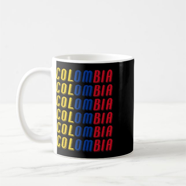 Mug Maillot de footballeur avec drapeau colombien 2425 (Gauche)