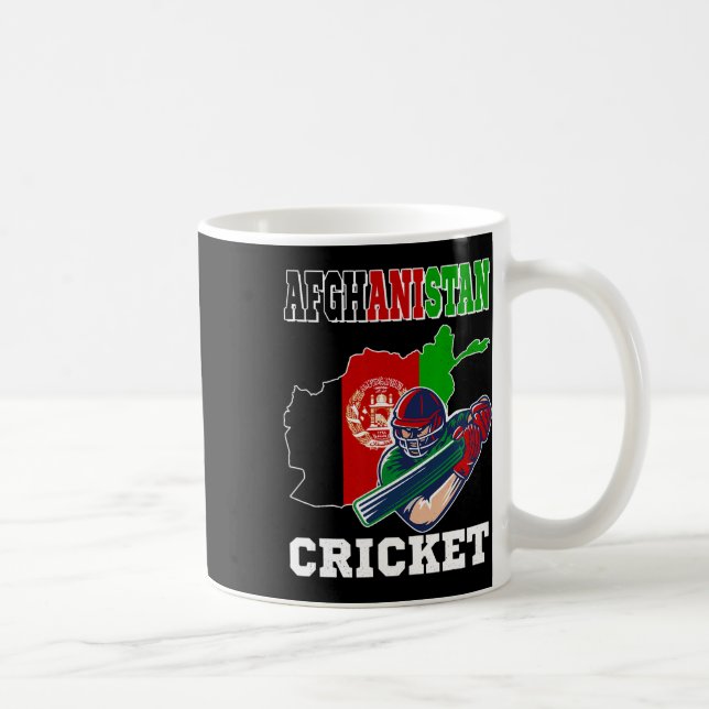 Mug Maillot de joueur de cricket afghan avec drapeau a (Droite)