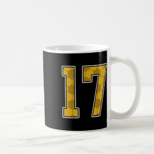 Mug Maillot de joueur de football or motif numéro 17 u
