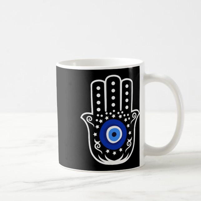 Mug Main de Hamsa Fatima Oeil de Tigre Turc Protection (Droite)