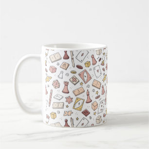 Mug Main de jeu de plateau classique tirée Motif sans