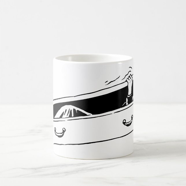 Mug Main de l'horreur émergeant du cercueil (Créateur téléchargé)
