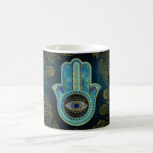 Mug Main décorative de Hamsa avec l'arrière - plan de
