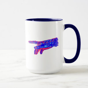 Mug Main d'un Dieu Cyborg (Rouge et Bleu)