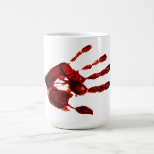 Mug Main effrayante rouge d'Halloween (style n° 2)
