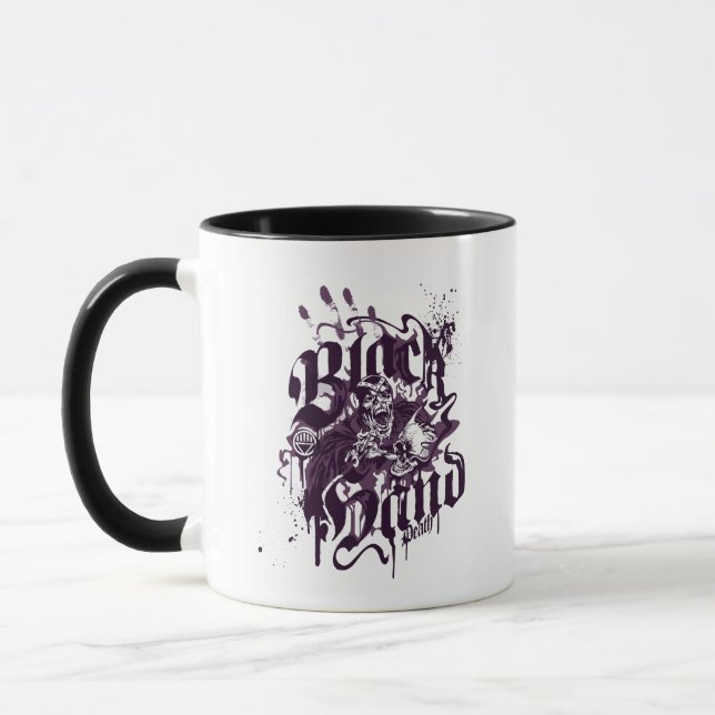 Mug Main noire - Collage violet (Gauche)