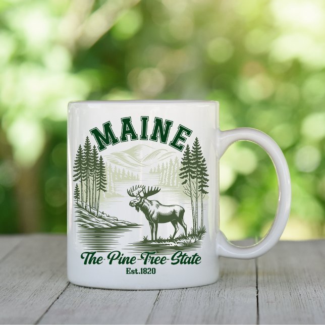 Mug Maine Wilderness Scenic Forest Design (Créateur téléchargé)