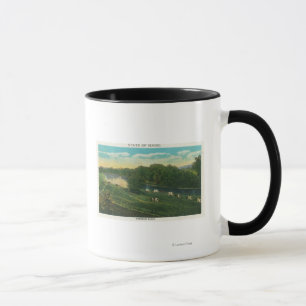Mug MaineView des vaches vers la maison liées
