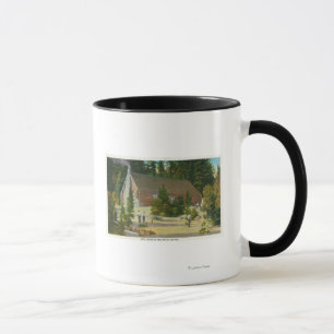 Mug MaineView d'un cabine de rondin dans les bois du