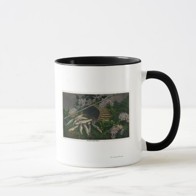 Mug MaineVue d'une jolie prise de truite du lac Maine (Droite)