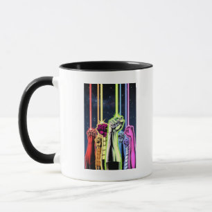 Mug Mains dans le ciel avec des anneaux - couleur