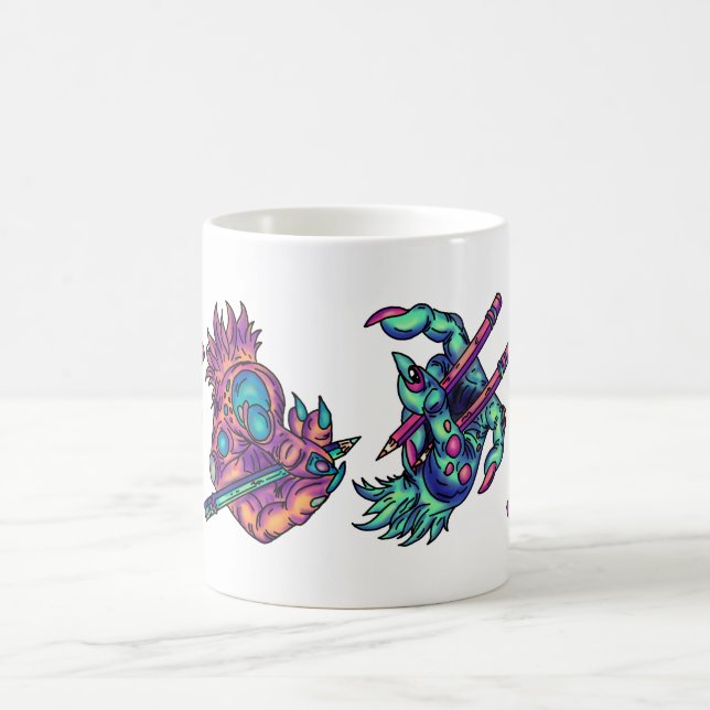 Mug Mains de dessin monstre (Centre)