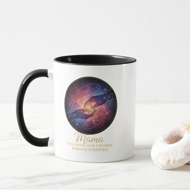 Mug Mains de Maman Céleste Galaxie Univers (Avec donut)