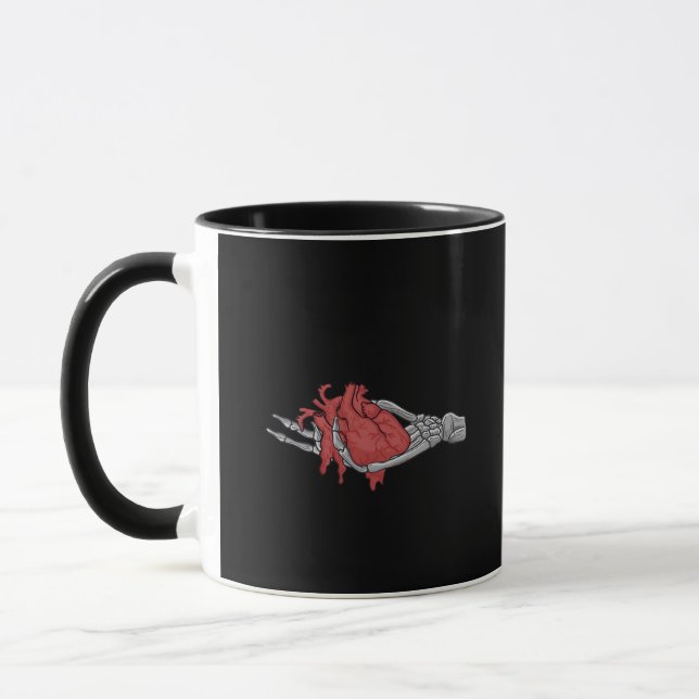 Mug Mains du squelette du coeur (Gauche)