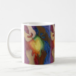Mug Mains et Coeur Diversité Amour Art Personnalisé Ca