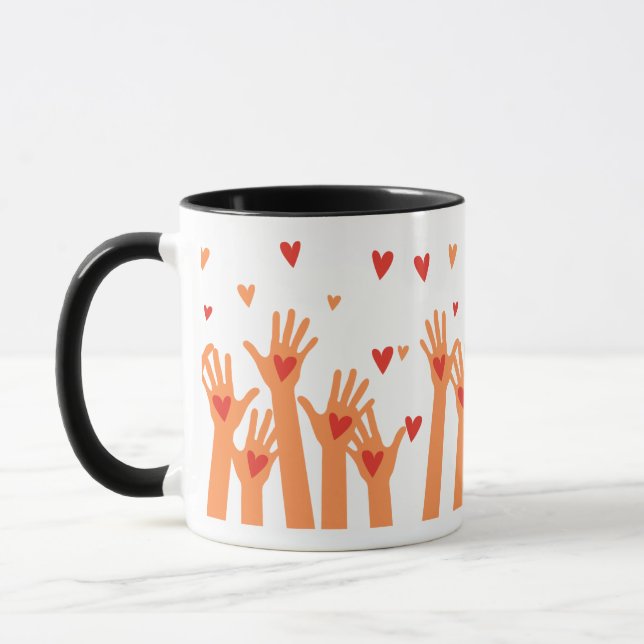 Mug mains et coeurs (Gauche)