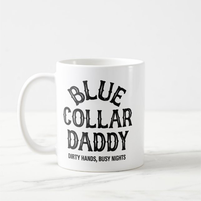 Mug Mains sales Nuits occupées Citation drôle, cols bl (Gauche)