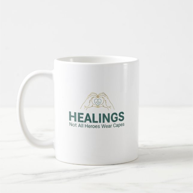 Mug Mains Soignantes Tous les Héros ne Portent pas de  (Gauche)