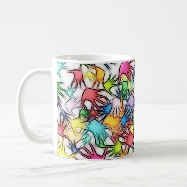 Mug Mains texture arrière - plan abstraite (Gauche)
