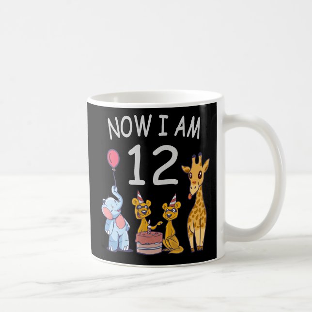 Mug Maintenant, j'ai 12 ans 12e anniversaire au Zoo (Droite)