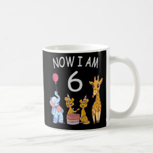 Mug Maintenant j'ai 6 ans 6ème anniversaire au Zoo