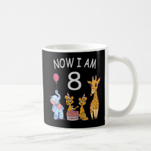 Mug Maintenant j'ai 8 ans 8ème anniversaire au Zoo