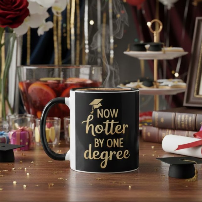 Mug Maintenant plus chaud d'un degré Citation drôle de (Créateur téléchargé)