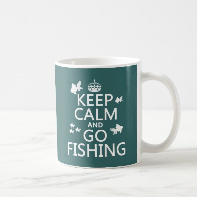 Mug Maintenez calme et allez pêcher (Droite)
