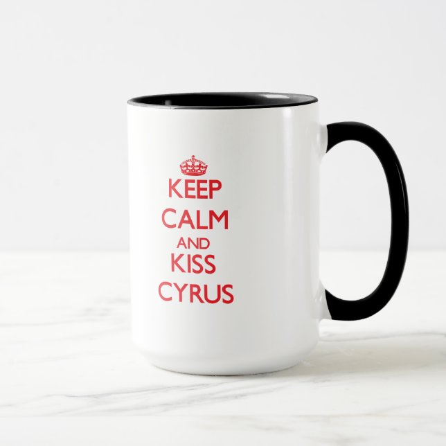 Mug Maintenez calme et baiser Cyrus (Droite)
