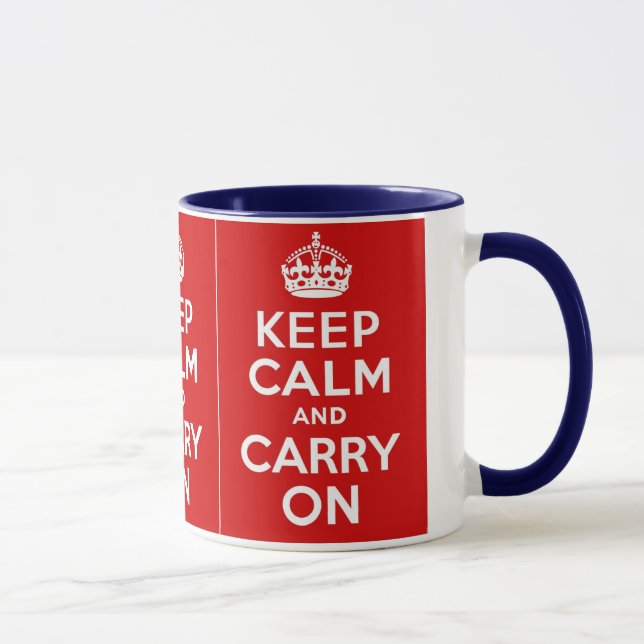 Mug Maintenez calme et continuez la guerre mondiale (Droite)