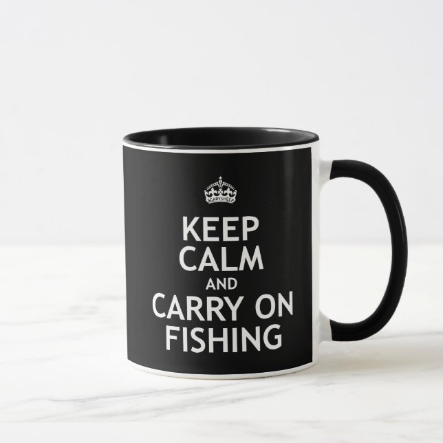 Mug Maintenez calme et continuez la pêche (Droite)