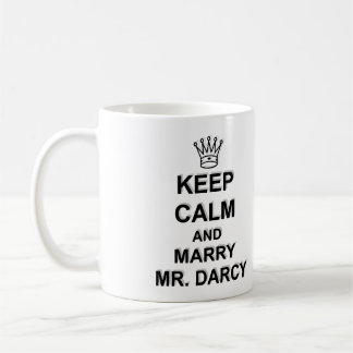 Mug Maintenez calme et épousez M. Darcy - texte noir