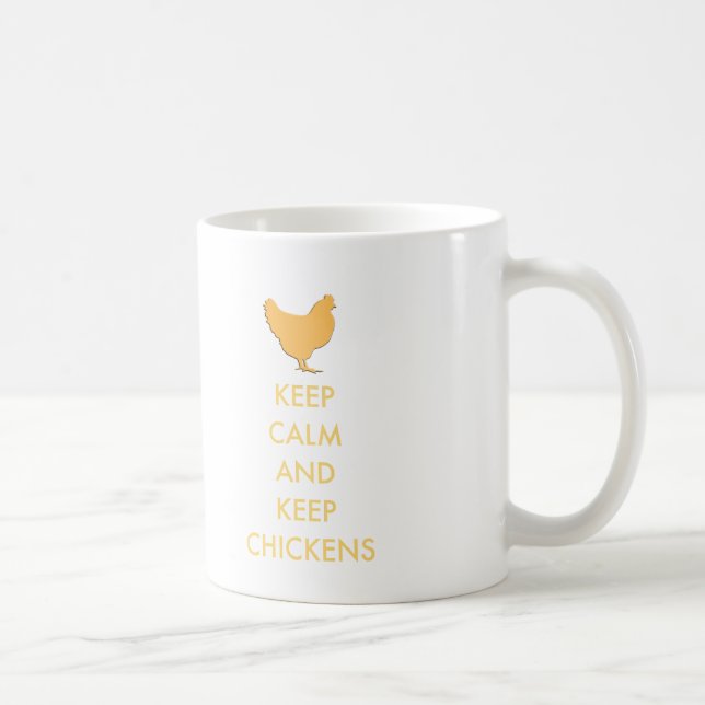 Mug Maintenez calme et gardez les poulets (Droite)
