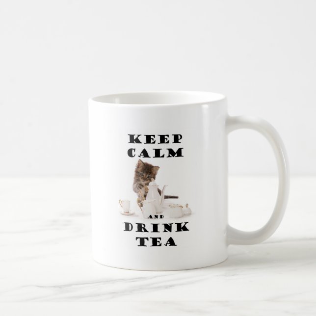 Mug maintenez chaton calme et de boissons de thé (Droite)