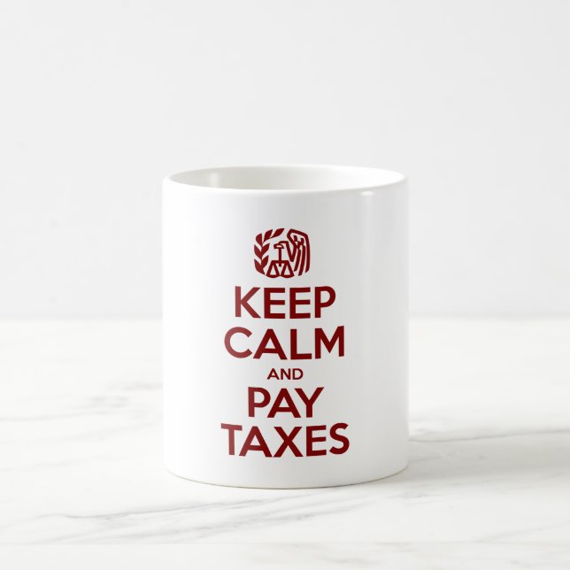 Mug Maintenez des impôts calmes et de salaire (Centre)