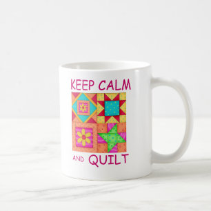 Mug Maintenez le calme et la surface composée de blocs