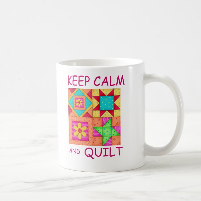 Mug Maintenez le calme et la surface composée de blocs (Droite)